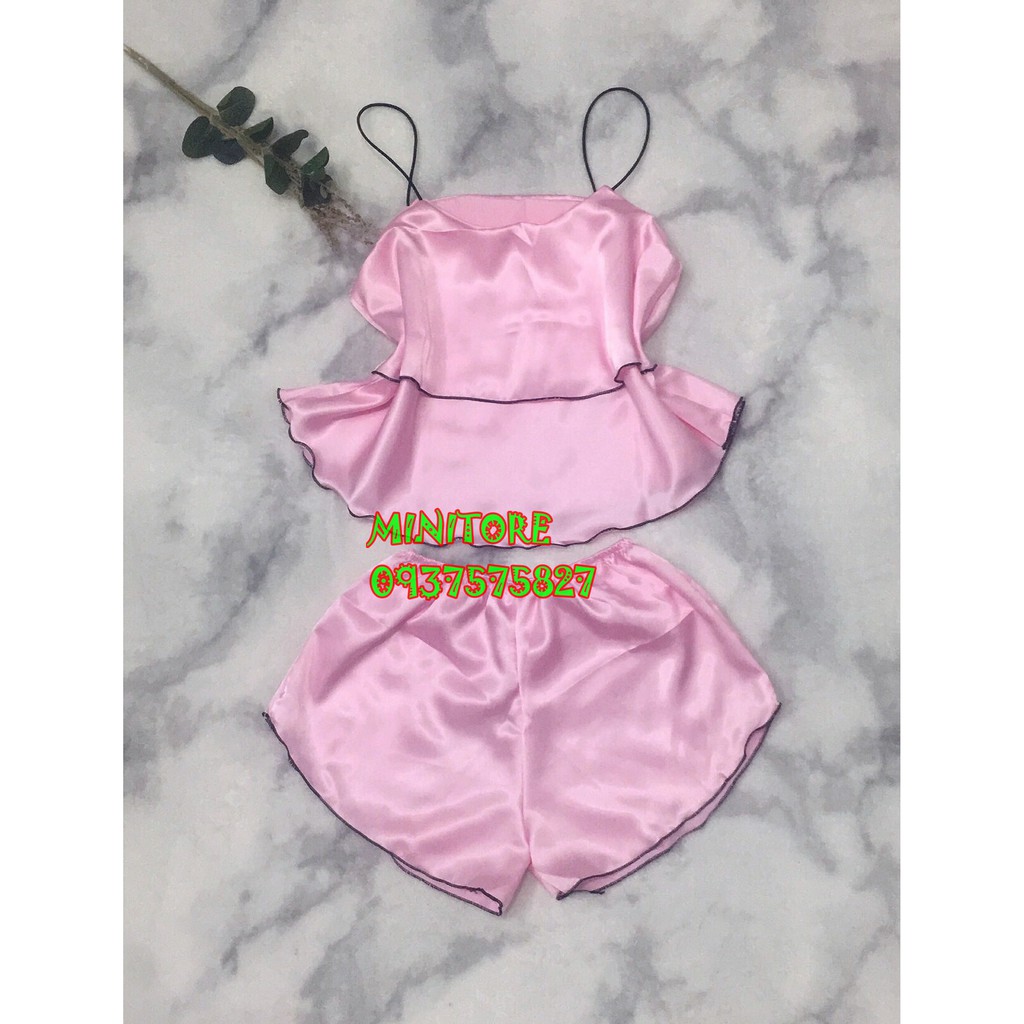 Đồ ngủ 2 dây lụa cao cấp, Đồ ngủ sexy