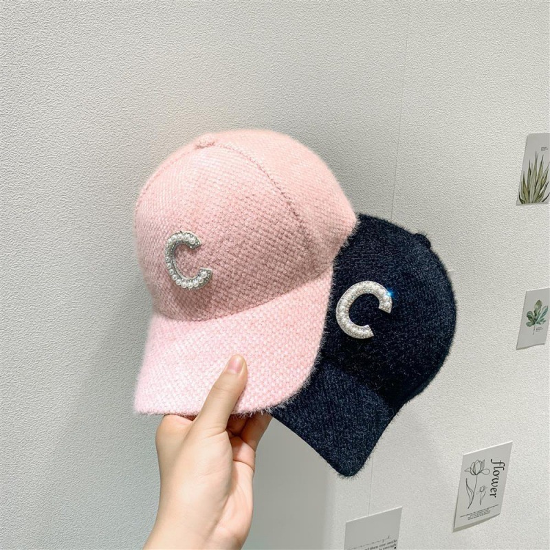 Mũ Lưỡi Trai Đính Đá Chữ C Phong Cách Hàn Quốc