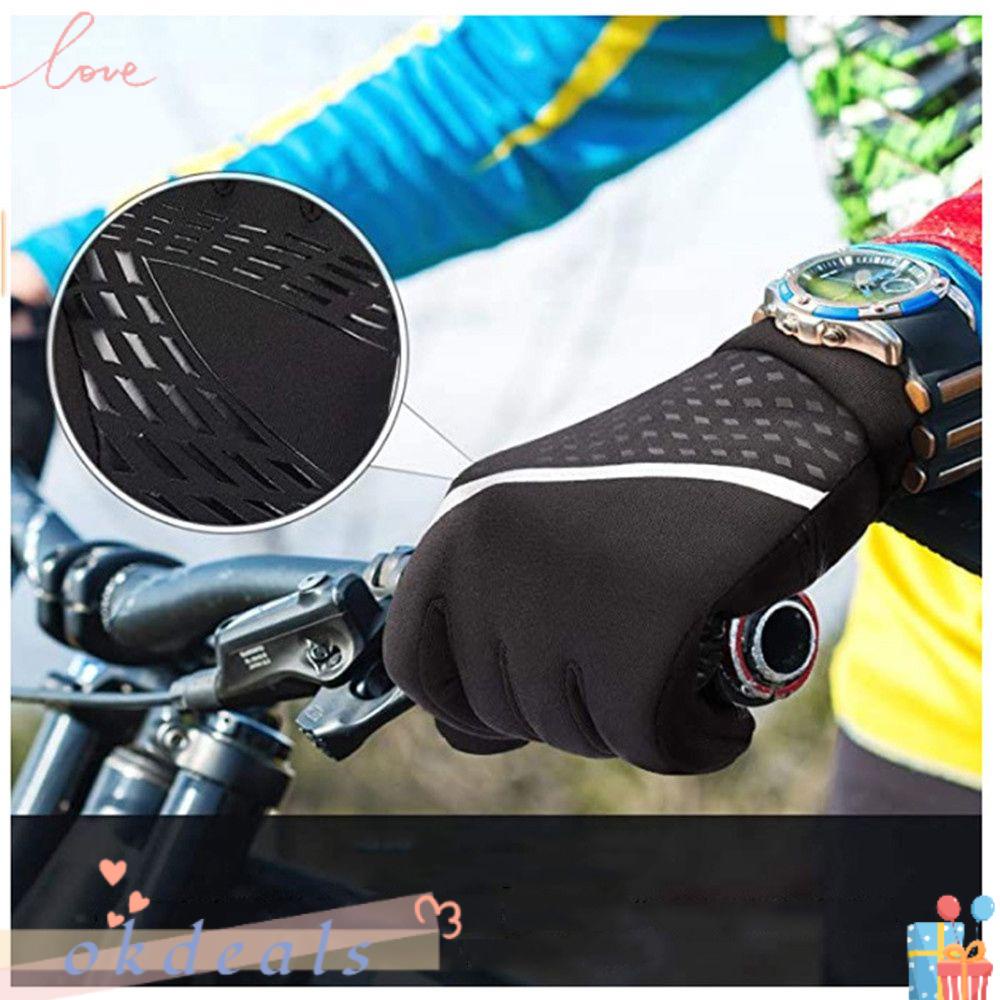 Găng Tay Thể Thao Thu Đông Lót Lông Cừu Lót Silicone Chống Trượt