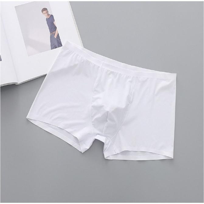Quần sịp lạnh đúc lụa dáng boxer Nhật Bản - Chất liệu lụa sữa mỏng mịn không viền may, mặc như không mặc