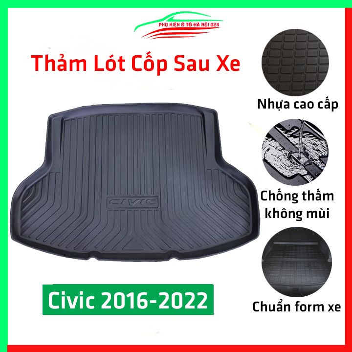 Thảm nhựa lót cốp Civic 2019-2022 nhựa dẻo dày dặn đàn hồi tốt