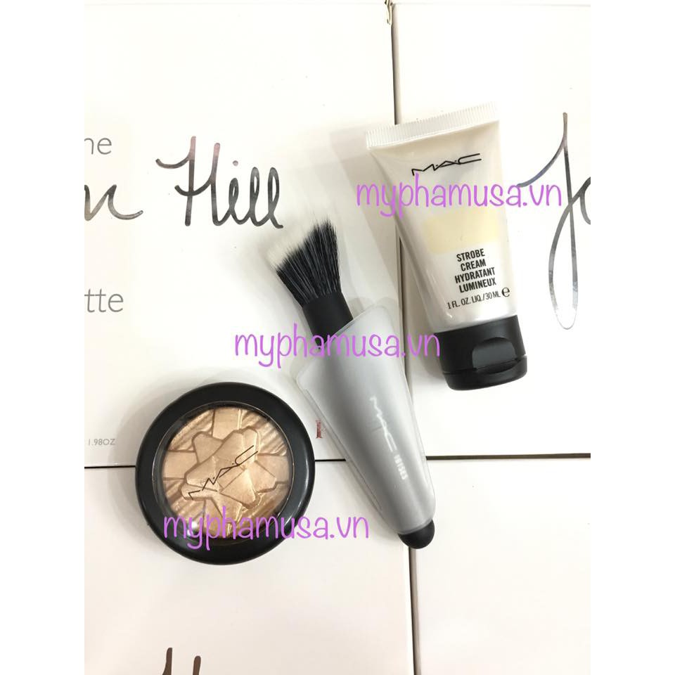 MAC - Tách Set Phấn Bắt Sáng_ Kem Lót_ Cọ Trang Điểm - MAC Shiny Pretty Things Glow Getter Gold