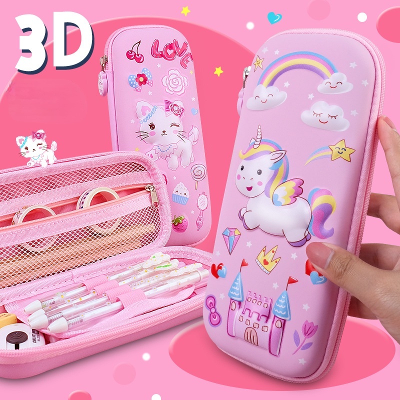 Smiggle Hộp Đựng Bút Chì / Hộp Bút Chì 3d Eva Kỳ Lân
