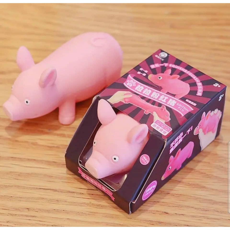 Heo bóp mềm silicon- Lợn tâm trạng silicone đàn hồi ngộ nghĩnh ,xả stress hay vui cười