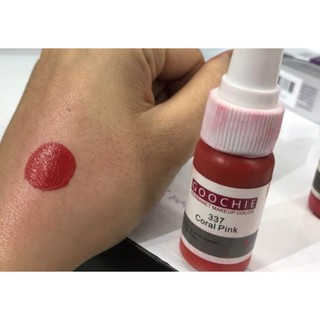 COMBO 2 Chai Mực phun xăm thẩm mỹ Goochie màu Nâu tây (218)  và màu Hồng san hô đậm (337)