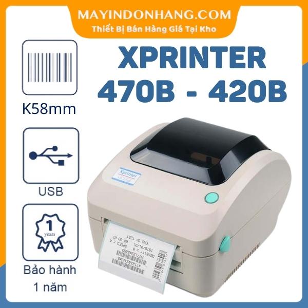 Máy in đơn hàng Shopee TMĐT Xprinter XP470B USB + LAN - Xprinter 420B - Xprinter DT426B