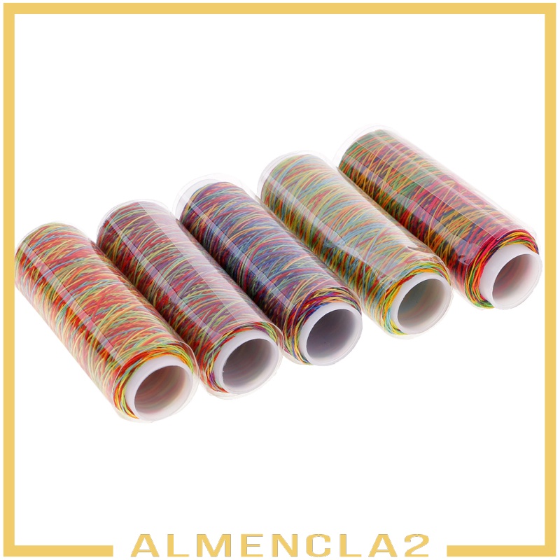 [ALMENCLA2] 5pcs 150D Colorful Sewing Thread All Purpose Threads for Hand Machine Sewing