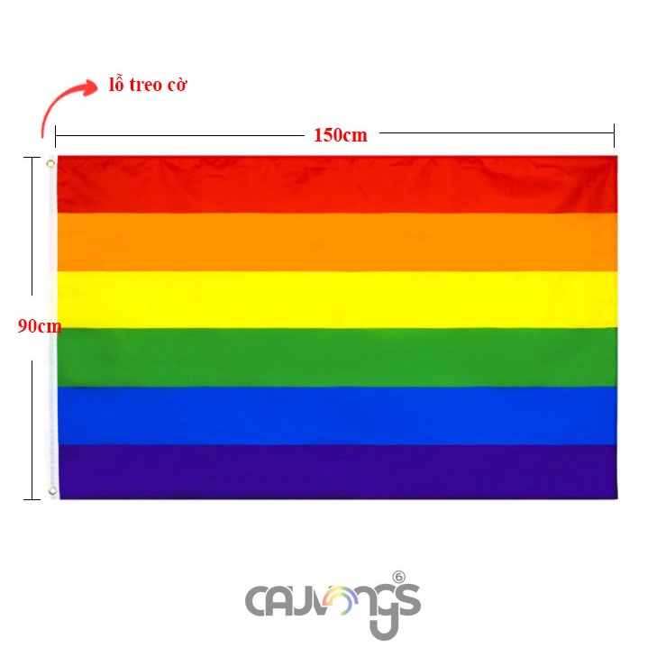 Cờ Lục Sắc LGBT,BISEXUAL,TRANSGUY kích thước 90*150 cm & 60*90 cm