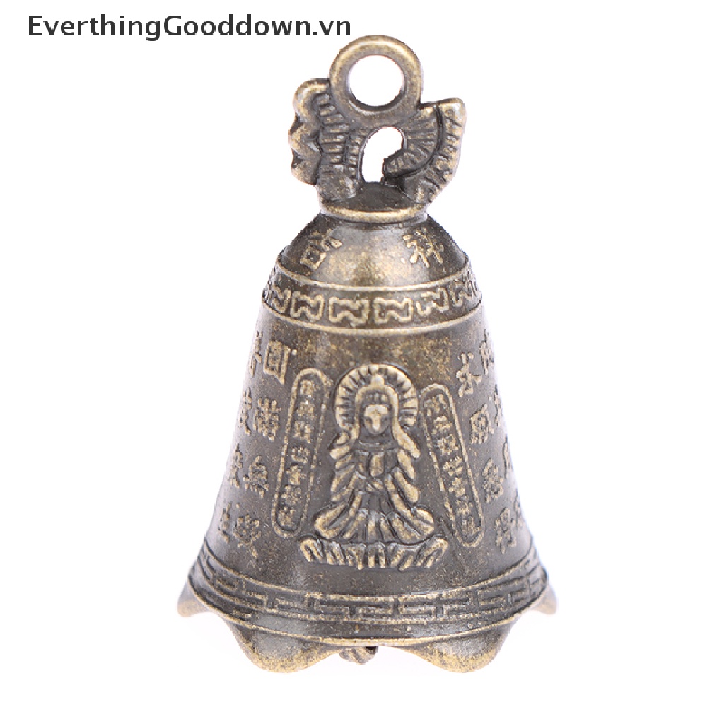 Everthinggooddown Chuông Điêu Khắc Mini Phong Thủy Phật Cầu Nguyện Trung Hoa Cổ Điển Cầu Nguyện