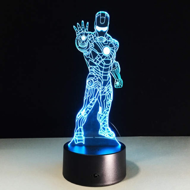 Đèn led 3D Iron man đổi 16 màu