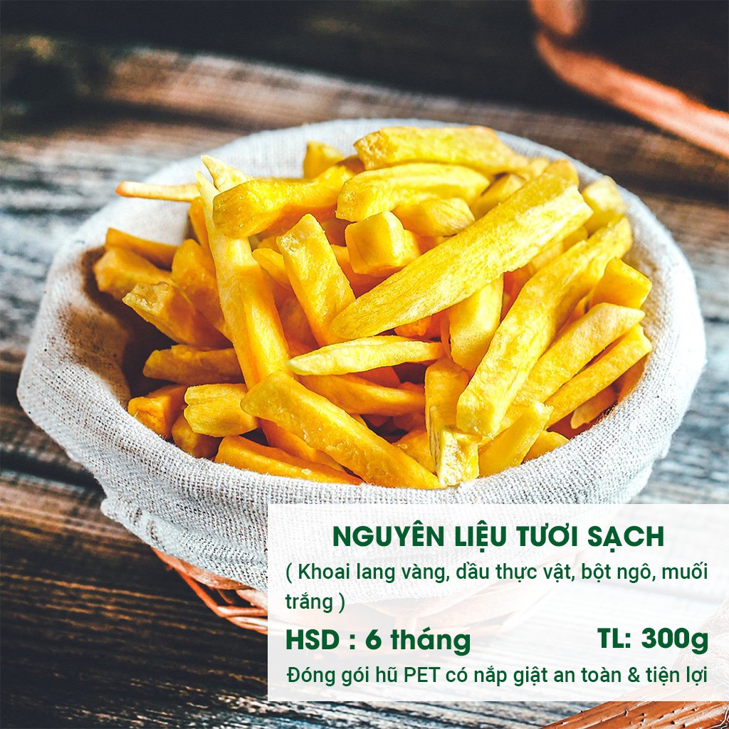 Khoai Lang Vàng Sấy Mật Ong 300G Ecofood - Đồ ăn vặt Việt Nam - An Toàn Vệ Sinh Thực Phẩm