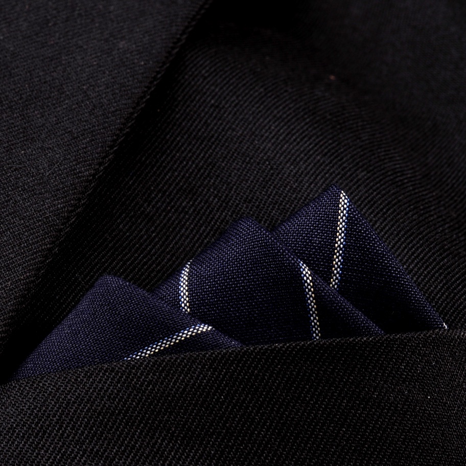 Khăn Quàng Cổ Vuông Kẻ Sọc Bằng Lụa Cotton Thời Trang Cho Nam