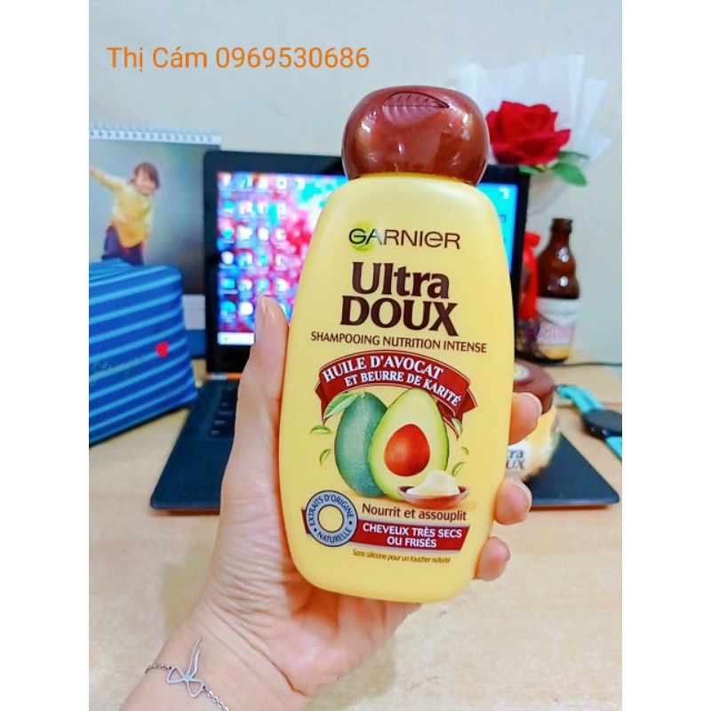 Dầu Gội Phục Hồi Tóc Hư Tổn Garnier Ultra Doux Bơ 250ml