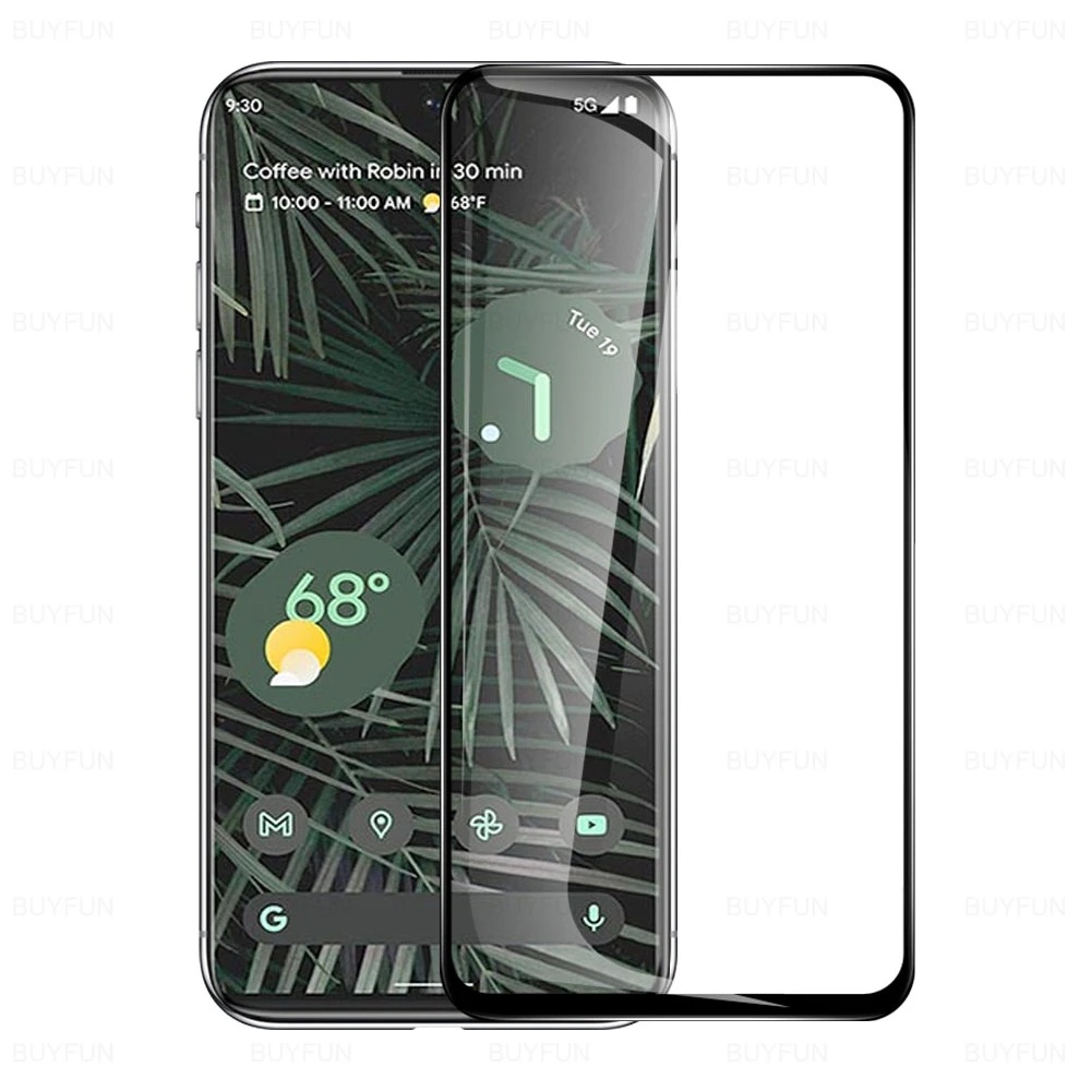 Kính cường lực bảo vệ toàn màn hình cho google pixel 7 6 pro 6a 5a 5 4 4a 3a xl 5xl 4xl kèm dụng cụ vệ sinh