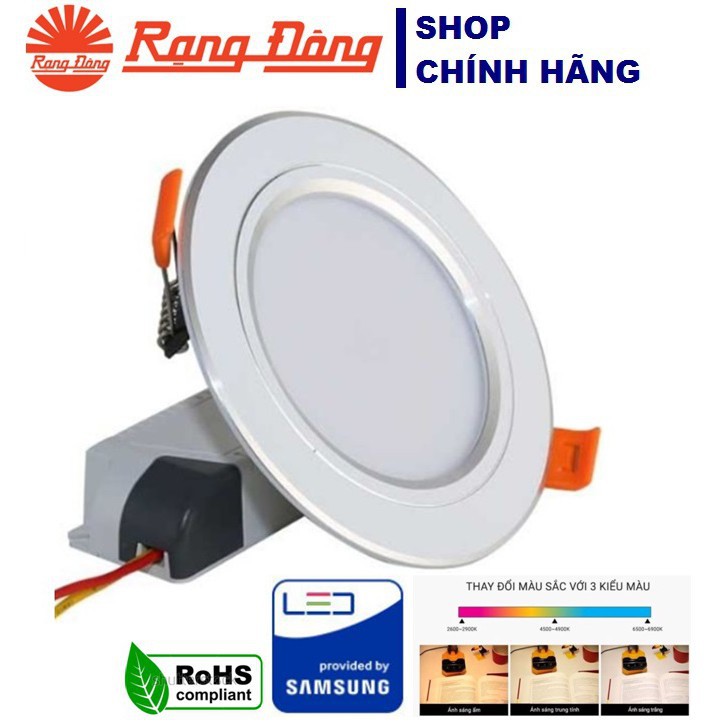 Đèn LED Âm Trần Downlight đổi màu Rạng Đông D AT10L DM 110/9W (G)