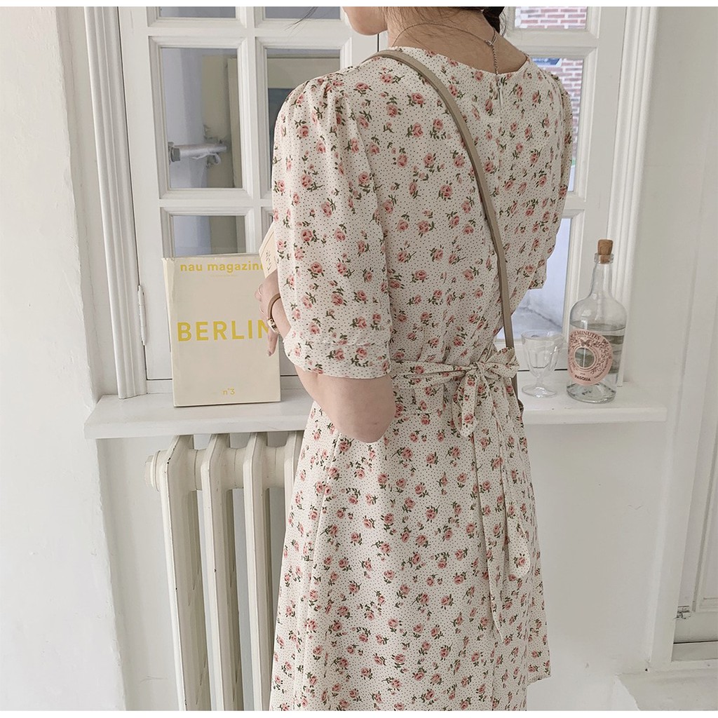 Váy vintage hoa nhí tiểu thư phong cách ulzzang Hàn Quốc V90 - Peyy | BigBuy360 - bigbuy360.vn