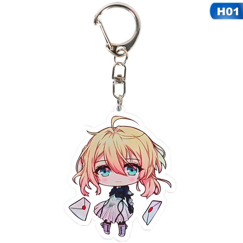 Móc khóa nhựa họa tiết hoạt hình Violet Evergarden