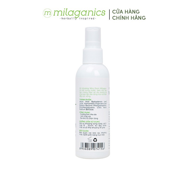 Xịt khoáng thiên nhiên Nha đam MILAGANICS 100ml | BigBuy360 - bigbuy360.vn