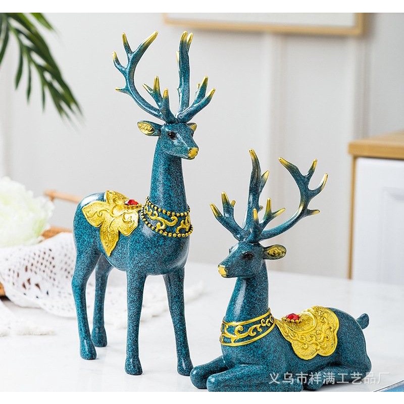 Đôi Hươu Trang Trí Decor Phong Cách Bắc Âu Sang Trọng Lịch Sự