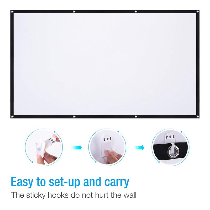 Màn Hình Máy Chiếu Treo Tường 120 Inch Tỉ Lệ 16: 9