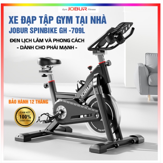 Xe Đạp Tập Thể Thao JOBUR 709L - Xe đạp tập gym tổng hợp tại nhà- BH1 năm (Kèm BGN và Tai nghe)