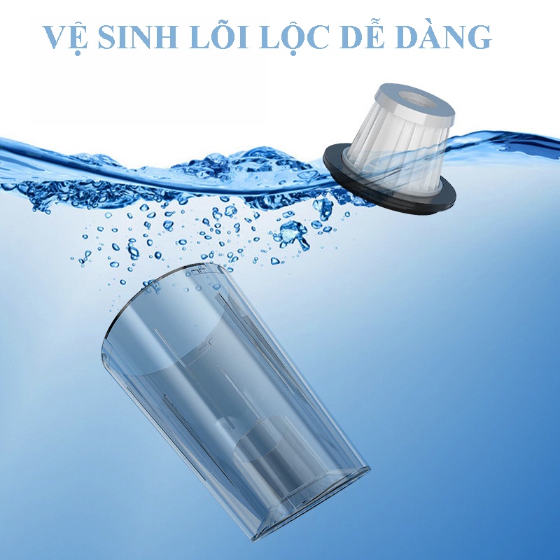 MHB 18 , Máy hút bụi cầm tay không dây, hút lông chó, lông mèo, vệ sinh bàn phím , hút bụi giường, ô tô lực hút 12000PA