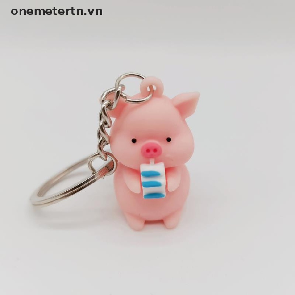 Móc Chìa Khóa Hình Chú Heo Mặc Áo Mưa Dễ Thương