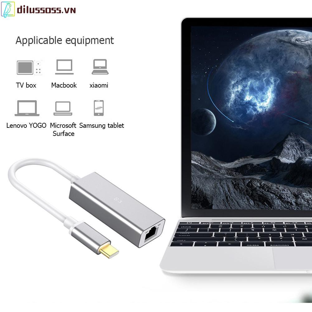 Đầu chuyển đổi S3-8152-C Type-C sang RJ45 mạng LAN Internet 10/100Mbps