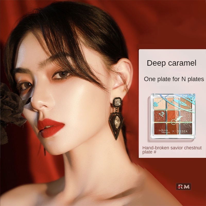 Bảng Phấn Mắt ZEESEA 9 Màu Sắc Tông Lì / Hiệu Ứng Ngọc Trai Lấp Lánh Chống Thấm Nước Lâu Trôi