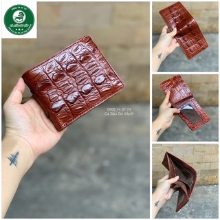 Ví 2 mặt da cá sấu size 12.5-9.5 cá sấu gò vấp