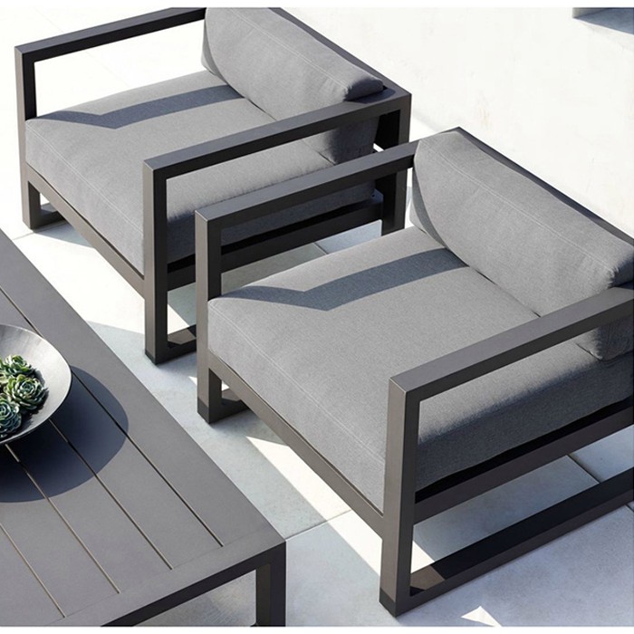 [ HÀNG CAO CẤP] Ghế Sofa phòng khách màu xám đen - Sofa đơn XFZ phong cách Mỹ sang trọng