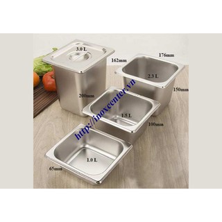 Khay buffet INOX cao cấp 1/6 độ sâu 15cm và 20cm