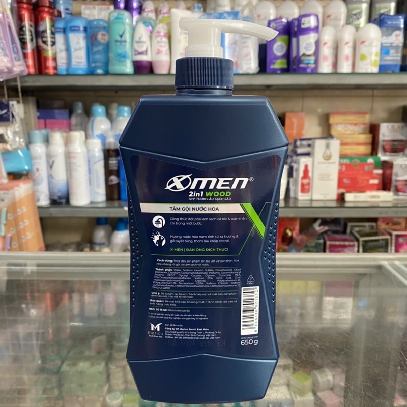 Tắm gội nước hoa X-Men Wood 650g