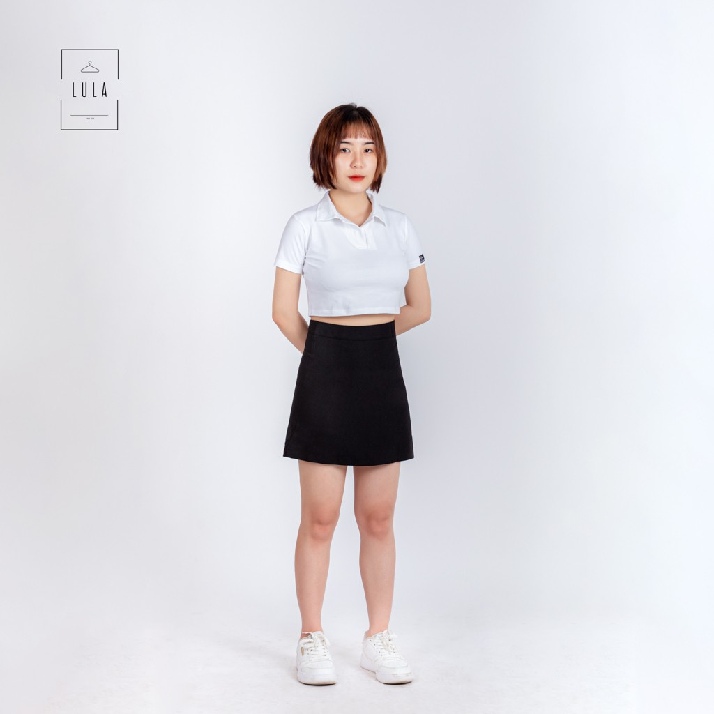 Croptop có cổ trẻ trung nhiều màu, Croptop cotton cổ Đức mát và thấm mồ hôi