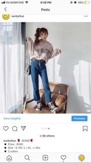QUẦN JEANS ỐNG SUÔNG [ BIGSIZE]