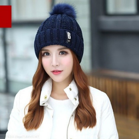 [QUẢNG CHÂU_TRỢ SHIP ĐƠN 50K] Mũ nón len chữ B A057 mềm mại, 2 lớp, lót lông, ấm ấp, dùng quanh năm