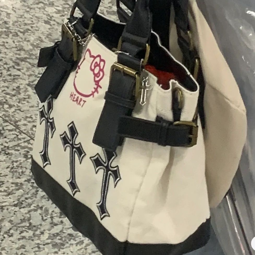 Túi Đeo Vai Hello kitty Phong Cách Harajuku Cổ Điển kaka kitty Y2K (Có Khóa Kéo Vào Ngày 27)