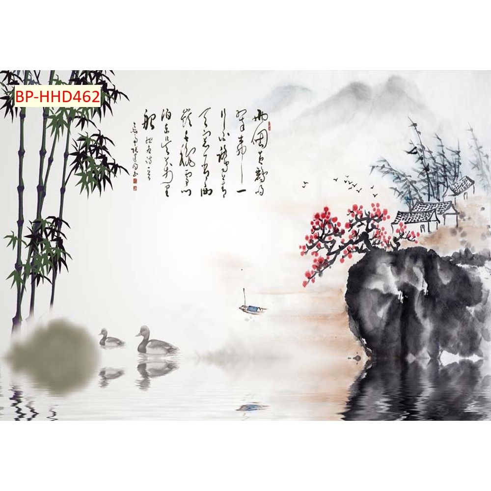 Tranh INDOCHINE vản lụa 3d phong cách hiện đại tặng keo và dụng cụ dán