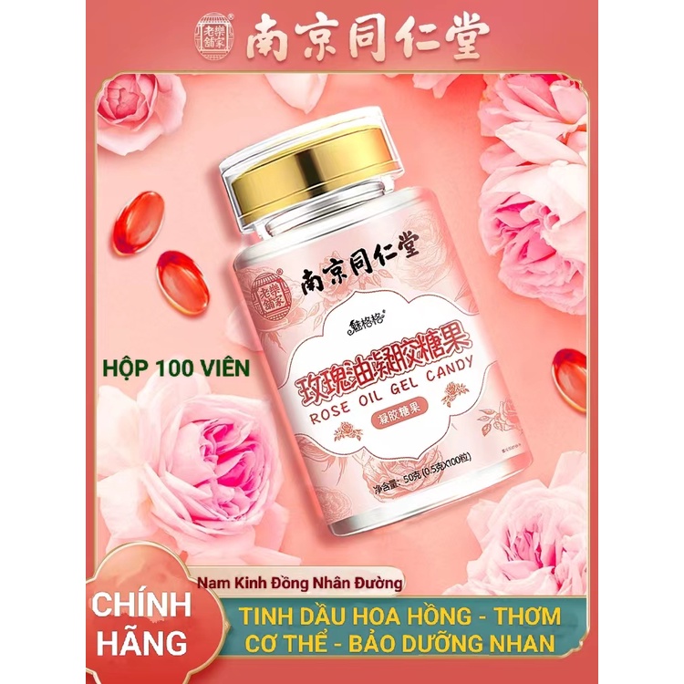 VIÊN UỐNG TINH DẦU HOA HỒNG THƠM CƠ THỂ CHỐNG LÃO HÓA NAM KINH ĐỒNG NHÂN ĐƯỜNG CHÍNH HÃNG - NỘI ĐỊA TRUNG