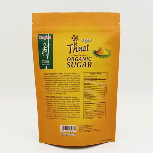 Đường hữu cơ thốt nốt Campuchia 500 g - Organic thonot sugar chỉ số đường huyết thấp, giàu vitamin khoáng chất