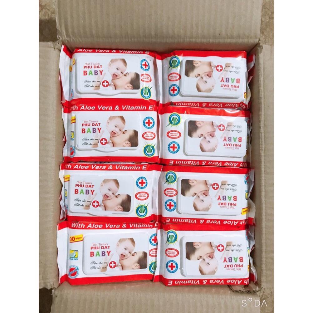 SỈ 1 THÙNG KHĂN / GIẤY ƯỚT BABY PHÚ ĐẠT - PHÚC ĐAT (24 gói)