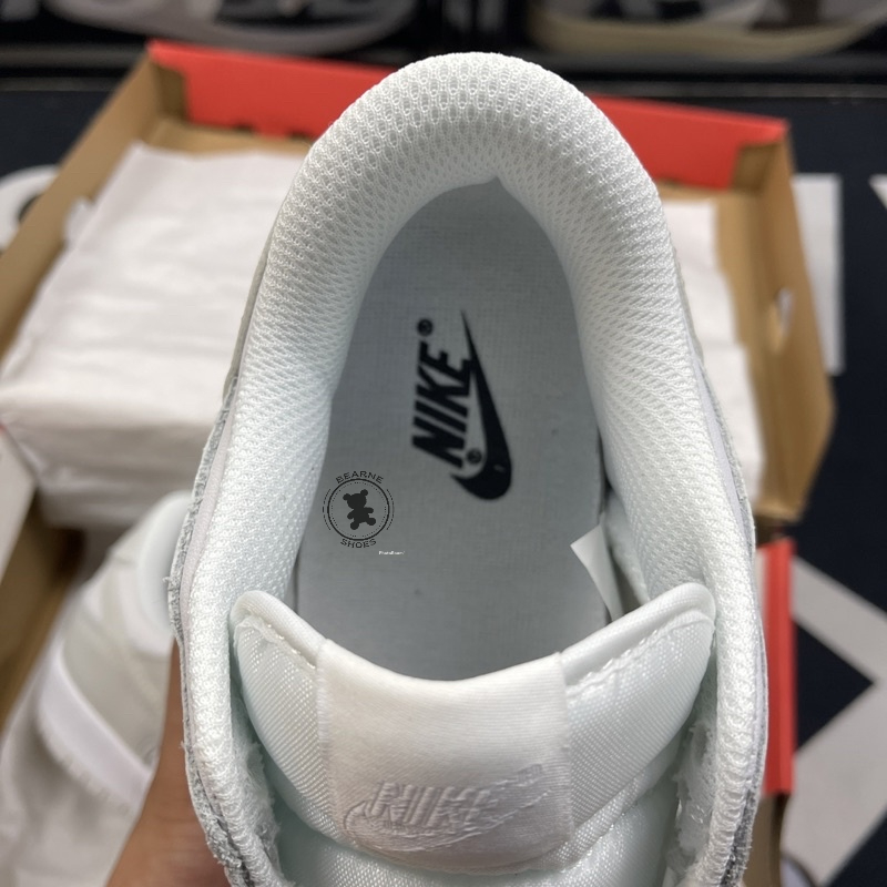 Giày sneaker SB Dunk Low White , Giày sb dunk full trắng Bản đẹp - Fullbox kèm dây phụ | Bearne Shoe