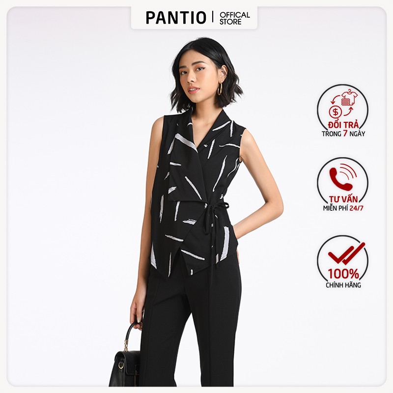 Áo sơ mi nữ không tay nơ nhỏ ở eo FAK51031 - PANTIO