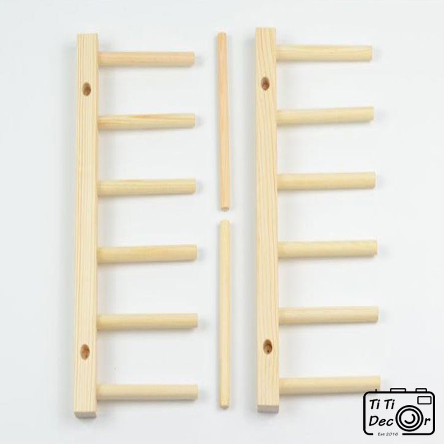 Giá phụ kiện bằng gỗ FREESHIP Trang trí bếp, ngăn kệ bát dĩa, đạo cụ chụp ảnh - Titi Decor