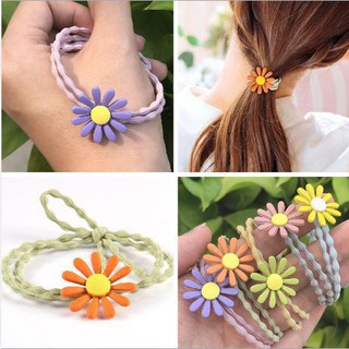 Combo 5 Dây Cột Tóc Hoa Cúc,Dây Chun Cột Tóc Hình Hoa Cúc Dễ Thương Dành Cho Mọi Lứa Tuổi