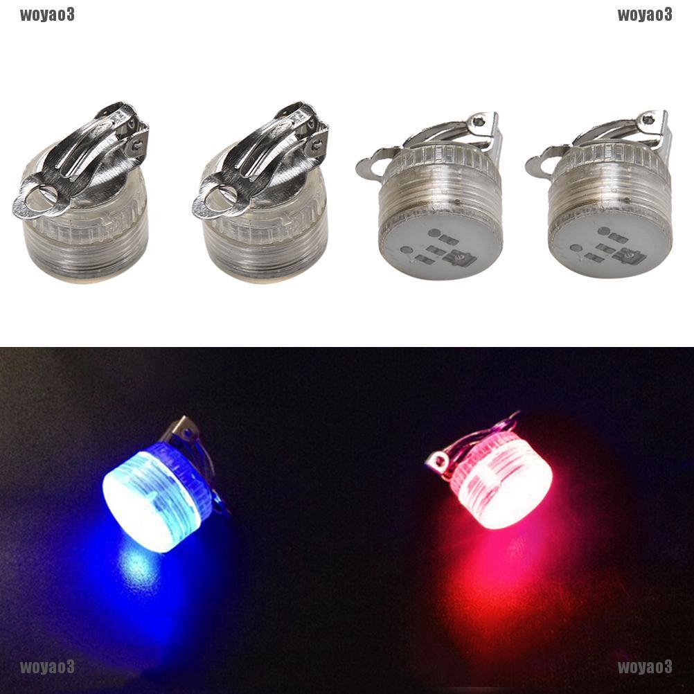 2 Bông tai đèn LED xanh dương☆