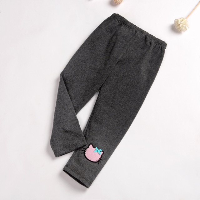 Quần legging thu đông cotton bé gái