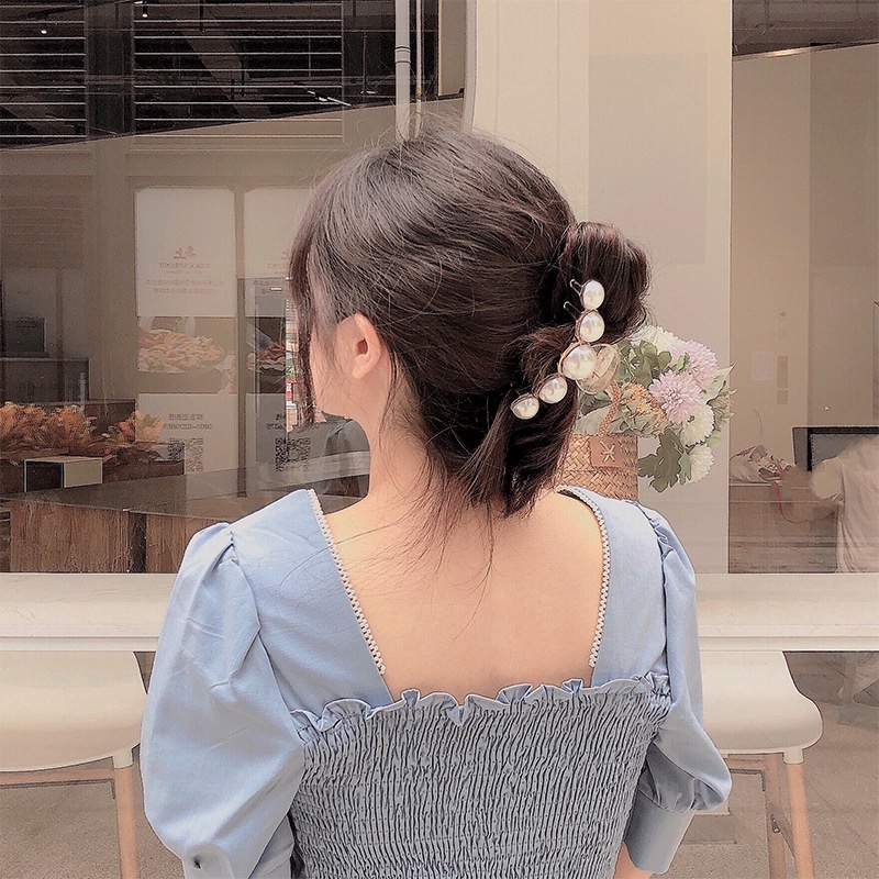 Kẹp Tóc Đính Ngọc Trai Thiết Kế Tinh Tế Thời Trang Hàn Quốc
