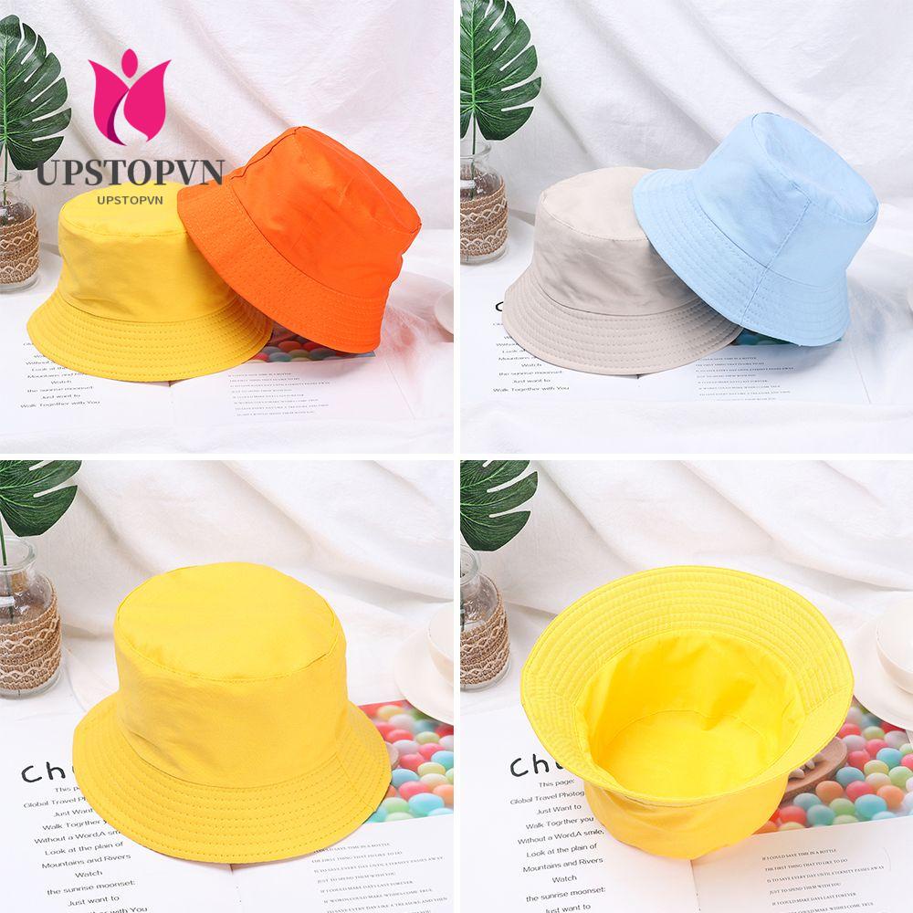 Nón vành tròn màu trơn thời trang cho nữ