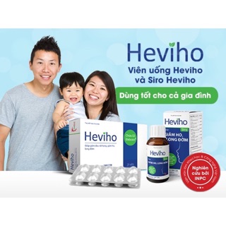 Combo viên uống heviho và siro heviho - viêm họng, viêm họng hạt, ho, viêm amidan cấp và mãn tính...cho trẻ từ 1 tuổi